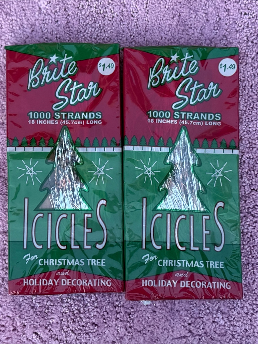 Brite Star Icicles Tinsel Strands - Silver